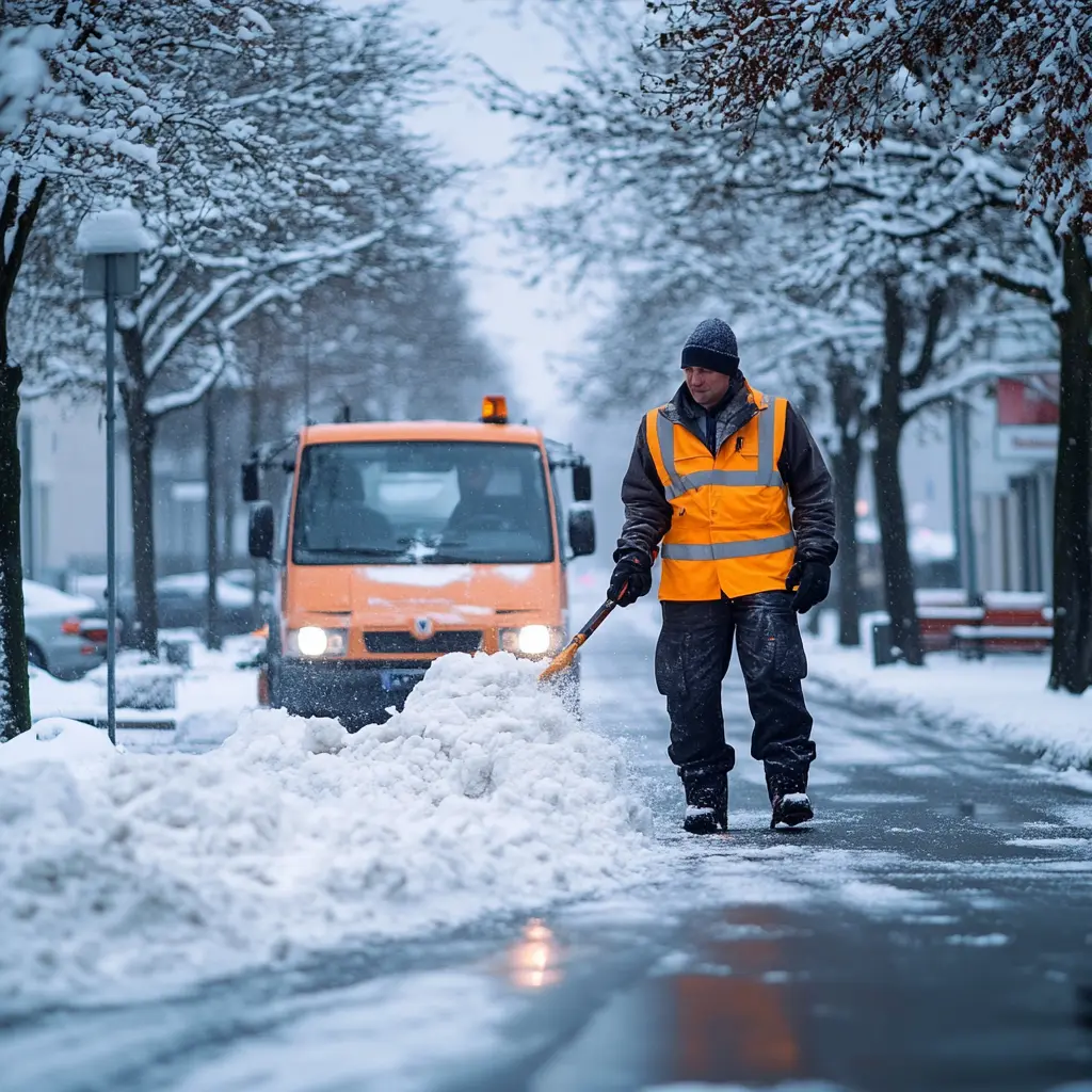 Fachkraft am Shcneeentsorgen